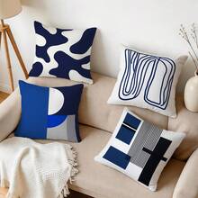 4pcs/1pc Nordic Style Geometric Pattern Pillow Covers, Single-Sided Printed Pillow Covers, Suitable For Living Room, Bedroom, Home Decor, All Season Pillow Covers - Multicolor - View 10
