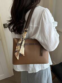 New Luxury High-End Pattern Versatile Women's Shoulder Bag Tote - Brown - View 5