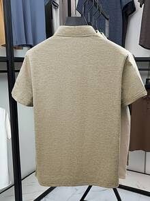 Pro Man Wardrobe 男士運動 POLO 衫 基本款透氣上衣 夏季跑步訓練高爾夫球衫 - 卡其色 - 查看 4