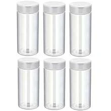 400 毫升塑料 PET 透明可重复使用香料罐，带双盖，香草和香料储存容器，带洒水器 - 彩色 - 查看 17