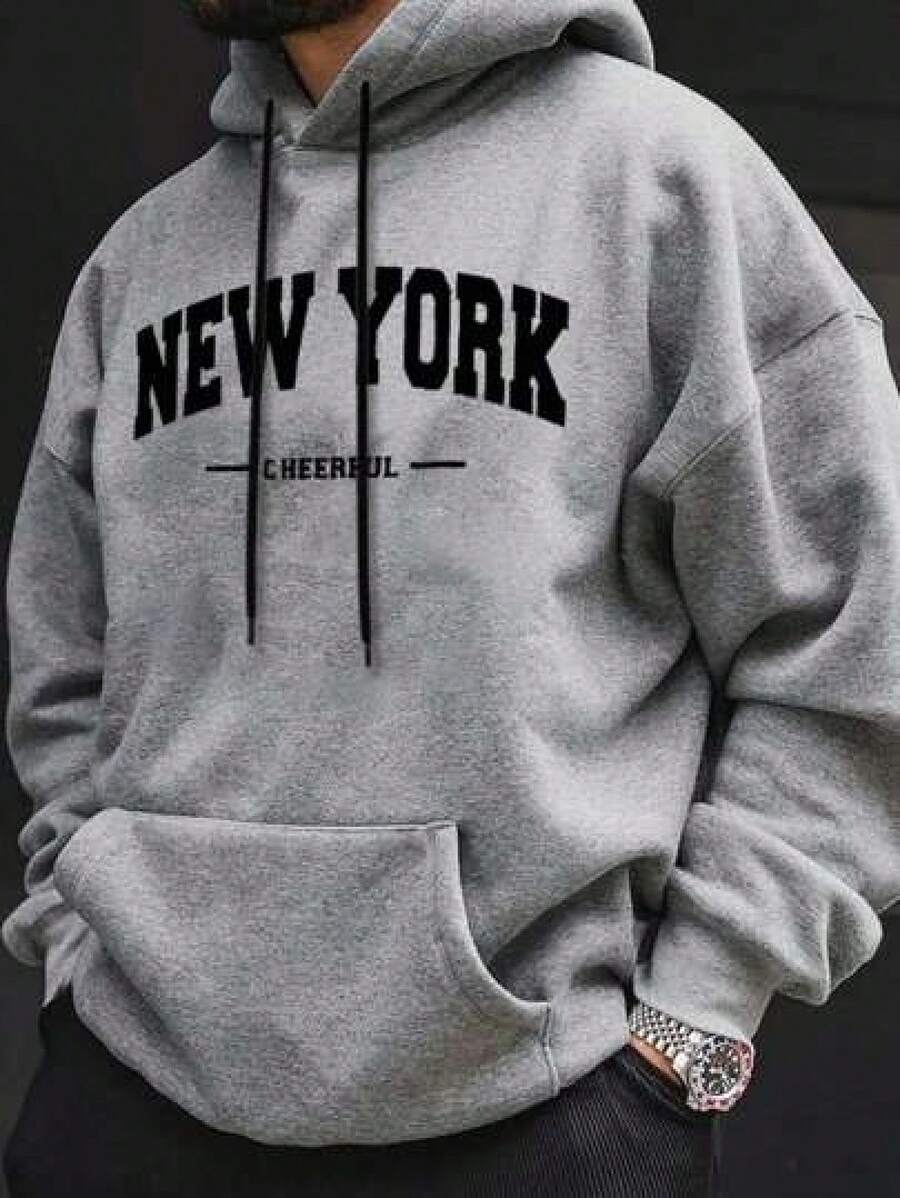Men Hoodies - Grey - View 1