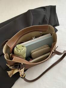 New Luxury High-End Pattern Versatile Women's Shoulder Bag Tote - Brown - View 9