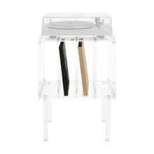TulhaSal Acrylic Record Player Stand, Record Player Stand With Storage, Acrylic Side Table - Clear - View 10