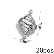 20Pcs Double Hole Link Connectors, 18K Gold Plated Stainless Steel Tarnish Resistant Heart Star Shell Moon Shape Charms For DIY Jewelry Making - Double Hanging Connector - View 28