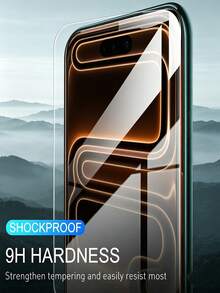 4片裝 HD 鋼化玻璃螢幕保護貼，適用於 iPhone 17 Air 16 15 14 13 12 11 X/XS Pro Max 系列 - 無色 - 查看 4