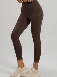 High-Waisted Straight-Leg Sports Leggings With Tummy Control | Shaping, Comfortable And Lightweight - Black - View 5