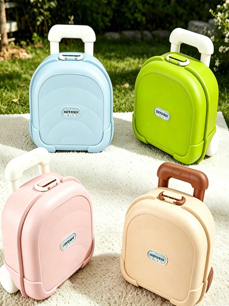 Carry-On Suitcase, Travel Bag, Trolley Bag With Telescopic Handle And Handbag. Lightweight And Easy To Carry, Perfect For Daily Commute, Travel, Camping And Other Occasions. It's A Beautiful Holiday Gift - Multicolor - View 1