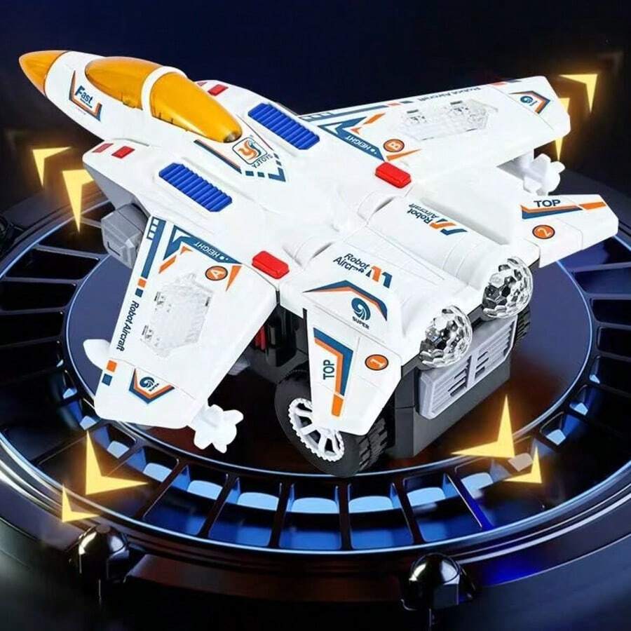 Novo Brinquedo de Tanque de Combate Militar Elétrico Transformável para Crianças com Rodas Omnidirecionais, Movimento Livre, Luzes e Efeitos Sonoros Integrados, Asas Auto-Expansíveis, Robô de Montagem Destacável, Veículo Blindado Camuflado, Tanque de Mísseis, Suave e Sem Arranhões, Durável, Anti-Colisão, Brinquedo Educativo Interativo para Meninos, Presente para Brincadeiras Internas e Externas (3 Pilhas AA Necessárias)