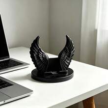 1pc Angel Wing Design 3D Printed Durable Plastic Phone Stand, 3D Printed Creative Desktop Decor, Suitable For Various Scenes And Rooms, Portable Use, Minimalist Nordic Style Phone Holder, Pink And White Available, Can Be Used As Gifts For Various Holidays, Valentine's Day, Mother's Day, Christmas, Thanksgiving, Halloween - Wing - View 8