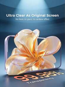 4PCS HD One Click Automatic Suction Dustproof Installation Tempered Glass Film Compatible With IPhone 17 Air 16 15 14 13 12 11 X/XS Pro Max Series Screen Protector 9H+High Aluminum Hardness Dustproof Earpiece Explosion-Proof, Scratch Resistant, Protection Film - Clear - View 9