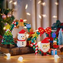 Lengkungan Natal, Santa Claus, Manusia Salju, Miniatur Balok Bangunan, Dekorasi Meja Natal, Hadiah - MultiWarna - View 3