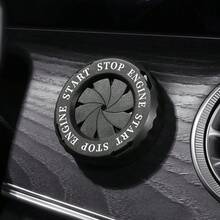 Auto Ein-Touch Start Zündknopf Abdeckung, Drehbare Ein-Touch Startknopf Abdeckung, Auto Motor Ein-Touch Start/Stopp Zubehör, Auto Zündschalter Abdeckung, Coole Motorrad Auto Dekoration Geschenk, Geburtstagsgeschenk - Abdeckung des Startknopfes - Übersicht 6