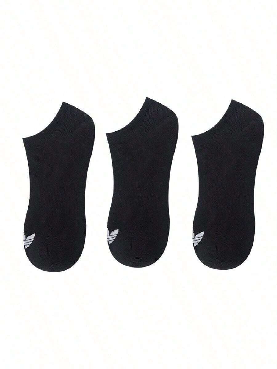 Adidas Men's And Women's Sports Socks ORI LOW-CUT 3PP Comfortable And Simple Sports And Casual Short Socks JC9284 - Black - View 1