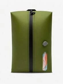 1 pieza Bolsa de compresión al vacío de 17L para viaje al aire libre, senderismo, equipaje, almacenamiento de ropa, organizador de ropa, caja de almacenamiento, bolsa de almacenamiento de equipaje - Multicolor - Ver 17