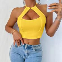 Women's Solid Color Camisole, Simple And Elegant, Suitable For Summer. - Red - View 2