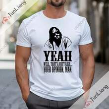 Big Lebowski The Dude complies mit lustigem klassischem Film-Grafik-Shirt, lockerem Kurzarm-T-Shirt mit Rundhalsausschnitt, Harajuku-Straßenkleidung - 0220586 - Übersicht 2
