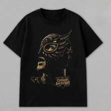 Camiseta Básica Hombre 100% Algodón Manga Corta Casual con Estampado Playera Hombre Lisa Básica Algodón Manga Corta Verano Negro/Blanco - Negro - Ver 1
