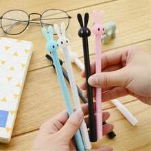 Cartoon Rabbit-Kun Neutral Gel Pen, Cute Long-Eared Rabbit Signature Pen, Creative Student Water Pen, Back To School - Multicolor - View 5
