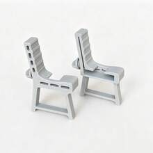 1 pieza Soporte de silla pequeño de doble color rojo y gris, soporte hueco ajustable portátil para escritorio, estante de almacenamiento, accesorios para cigarrillos, clip portacigarrillos - Ver 10