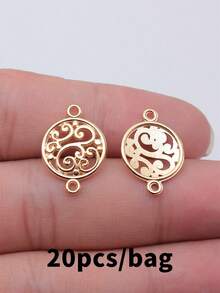 20 cái charm hoa nối 14x20mm làm vòng tay, dây chuyền, trang sức thủ công DIY, phụ kiện làm đồ handmade - Đầu nối wafer - Xem 12