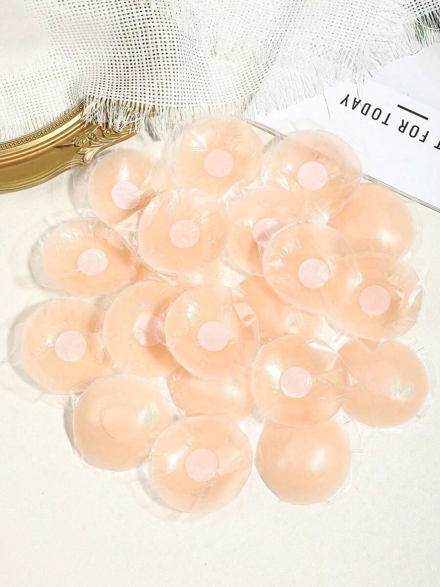 20/10pcs Women's Silicone Nipple Covers, Invisible Reusable Nipple Covers, Anti-Slip Anti-Transparent Bra Pads Suitable For Pajamas, Nightgowns, Sweaters, Swimsuits And Daily Wear