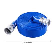 50.8 Mm X 30.48 M Backwash Hose, PVC Hose With Clamps, Cam Hose, Aluminum Fittings For Wastewater Treatment Pumps, Water Transport, Blue - 2.0inch 100ft - 查看 10