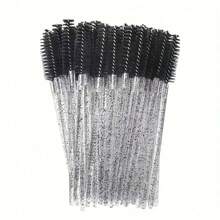 150/50 piezas Cepillos desechables para pestañas, cerdas de nailon tamaño S, aplicador de extensión de cejas sin aroma, mango de plástico ABS, adecuado para piel normal, juego de cepillos rosa y negro, cepillo para cejas y sombras de ojos, decoración de bodas, accesorios de baño - A - Ver 7