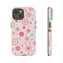 Y2K Retro Circles Pattern  Case Colorful Childhood Design Tough Protective Cover For  17 Air 16 Plus 15 Proamx Pro Max 14 13 12 11 &  Galaxy S25 S24 S23 Ultra Fe Dual Layer Protection Impact Resistant Phone Cover - 白色 - 查看 1