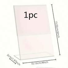 2pcs Acrylic Sign Holder | Clear Plastic Display Stand, Suitable For Brochures, Menus, Flyers, Documents, Photos, Business Cards, 8.5"X11" Frame Size | Office & Desktop Display Stand - A - View 11