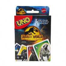 Mattel 3 收藏家版 UNO 卡牌遊戲,恐龍主題對接桌面卡牌遊戲,包含特殊萬用動作卡,多人便攜派對遊戲,適合家庭聚會,恐龍迷的完美生日、聖誕、節日禮物 - Jurassic Card Game - 查看 6