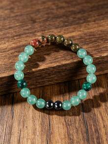 Good Luck Bracelet: Green Aventurine Money, Abundance & Prosperity, Success, Opportunity,Boho Style Energy Healing Jewelry For Women Men For Vacation - Multicolor - View 7