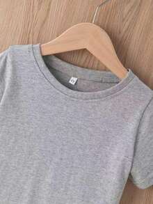 SKETCH DIGITAL GLITCH Short-Sleeved T-Shirt With Round Neck, Bright Stars And Bars Design, Multifunctional, Comfortable And Breathable, Children's Clothing For Kids. - Hitam - View 11