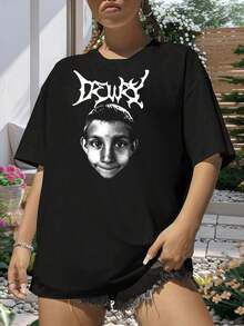 Women's Malcolm In The Middle Funny Meme T-Shirt, Short Sleeve Y2K Grunge Core Graphic Tee, Vintage 90s Comedy Show Top, Retro Character Streetwear For Women - 黑色 - 查看 1
