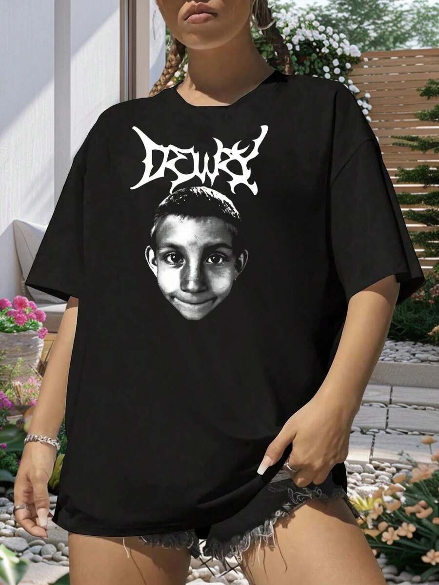 Women's Malcolm In The Middle Funny Meme T-Shirt, Short Sleeve Y2K Grunge Core Graphic Tee, Vintage 90s Comedy Show Top, Retro Character Streetwear For Women - 黑色 - 查看 1