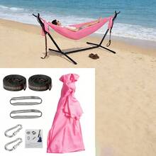Hammock Ajaib, Kain Lembut dan Nyaman, Tersedia Berbagai Warna, Penggunaan Luar Ruangan, Sistem Gantung yang Dapat Diatur, Portabel dan Ringan - MultiWarna - View 12