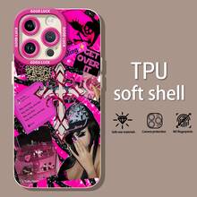 Collage emo de  rosafunda de teléfono Fundas compatibles con ,Apple,VIVO,OPPO,,, y Honor.Fabricadas en silicona TPU,ofrecen protección contra golpes y caídas. - Blanco - Ver 2