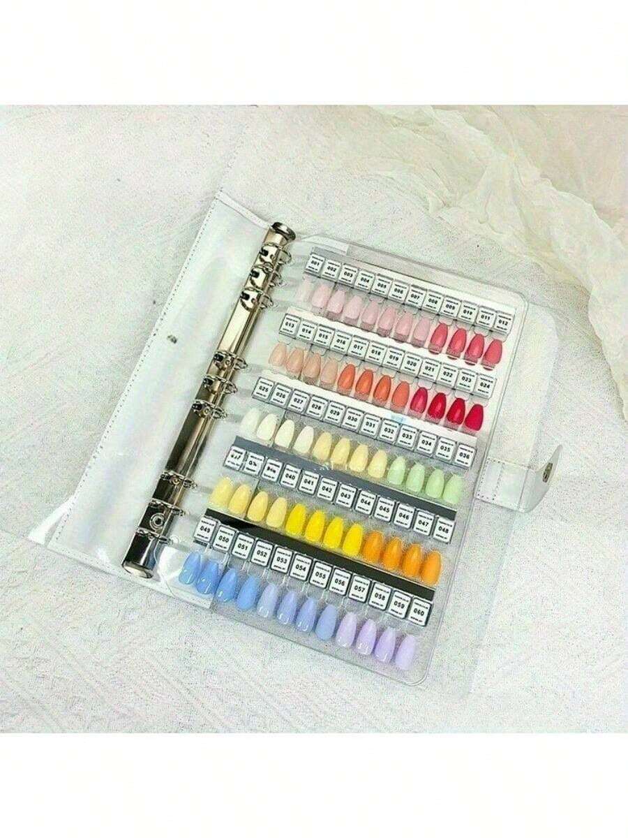 Magnetic Nail Color Book With Detachable Acrylic Gradient Color Display Board And Removable Nail Art Display Rack - Multicolor - View 1