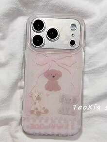 1件 Ins 泰迪狗 IMD 全包防摔 TPU 手機殼，適用於 Apple 11 Pro Max/12 Pro Max/13 Pro Max/14 Pro Max/15 Pro Max/16 Pro Max/17 Pro Max - 彩色 - 查看 2