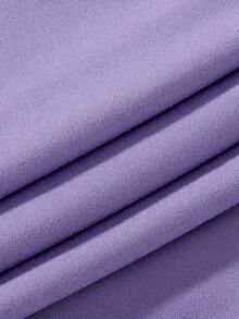 Camiseta Casual para Niñas con Estampado de Letras de la Marca GIGI's Blessings - Morado - Ver 5