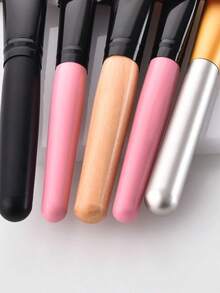 1 Stück großer fächerförmiger Make-up-Pinsel, multifunktionaler Pinsel für Puder, Foundation, Rouge, Concealer, weiche Borsten, 3-in-1 Make-up-Werkzeug, geeignet zum Fixieren von Puder und zum Erstellen eines hervorgehobenen Make-up-Looks - Verschiedenfarbig - Übersicht 7