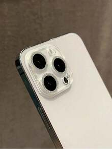 1件裝亮晶晶水晶鏡頭保護膜，相容 iPhone 17 16 15 14 13 12 11 Pro Max，全方位智慧型手機鏡頭保護框，生日禮物，適合家人朋友，防水、防震、防刮、防指紋 - 銀色 - 查看 3