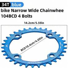 MOTSUV Mountain Bike 104BCD Chainring, Imported German Technology, Positive/Negative Teeth, 32T 34T 36T 38T - Multicolor - View 24