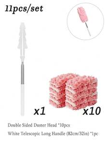 Double-Sided Electrostatic Dusting Duster, Multifunctional 360° Double-Sided Extendable Cleaning Feather Duster, Double-Sided Dusting Pads And Handle - 360° Dusting Function, Suitable For Home, Car, Office, Party And Daily Use Multi-Surface Cleaning Dusting Paper - Multiple Styles - View 15