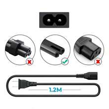 Cable Impresora De Corriente Alimentacion Pc Cpu Monitor - Negro - Ver 4