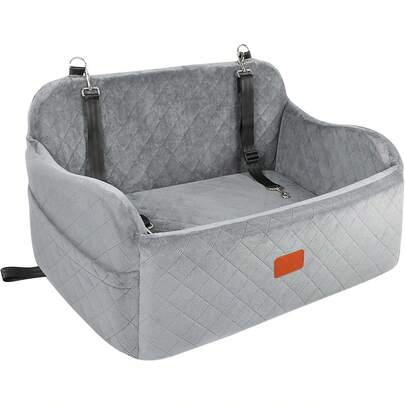 Dog Car Seat For Medium And Large Dogs, Pet Travel Car Bed With Seat Belt Pass-Through, Fully Removable And Washable Car Dog Seat With Adjustable Straps, 3 Straps For Easy Installation
