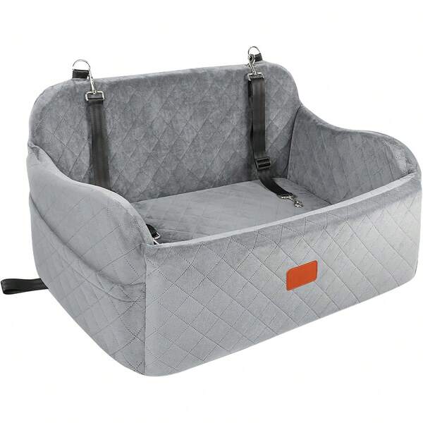 Dog Car Seat For Medium And Large Dogs, Pet Travel Car Bed With Seat Belt Pass-Through, Fully Removable And Washable Car Dog Seat With Adjustable Straps, 3 Straps For Easy Installation