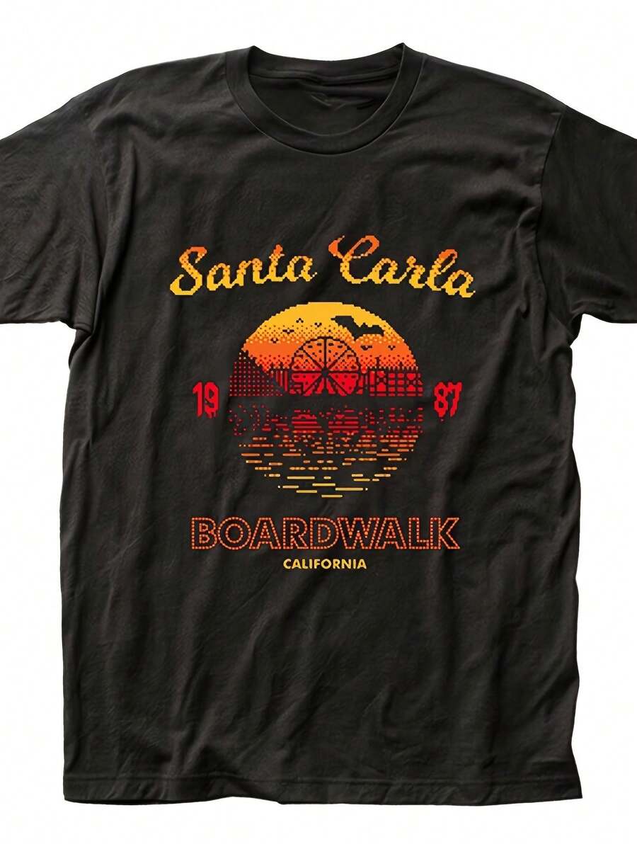 The Bandits Of Santa Carla (1987), An 80s Horror Classic, Perfect For A Gift. Vintage Kawaii T-Shirts For Men, Ideal For New Year's 2025, Plus Size - 黑色 - 查看 1
