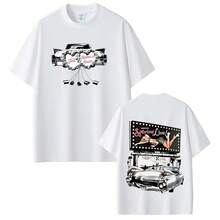 Sabrina Carpenter 2026 Tour Print T-Shirt für Männer und Frauen, Modische T-Shirts, Sommer, Kurzarm, Lose Baumwolle, Übergroße Vintage T-Shirts - Weiss - View 2