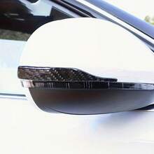 2 piezas Tira anticolisión de fibra de carbono para espejo retrovisor de coche, cubierta protectora universal adecuada para todos los modelos de coche, pegatina de protección para espejo lateral de coche, accesorios para coche, película para espejo retrovisor, pegatina para espejo retrovisor - 2 piezas - Ver 8