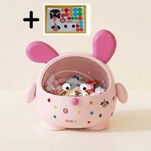 Cute Bunny Storage Box Gift For Girls, Kawaii Organizer With Dome Lid For Hair Accessories, Clips, Headbands And Bows, Large Capacity Dustproof Desktop Container For Bedroom Vanity, Birthday Gift For Daughter - View 10